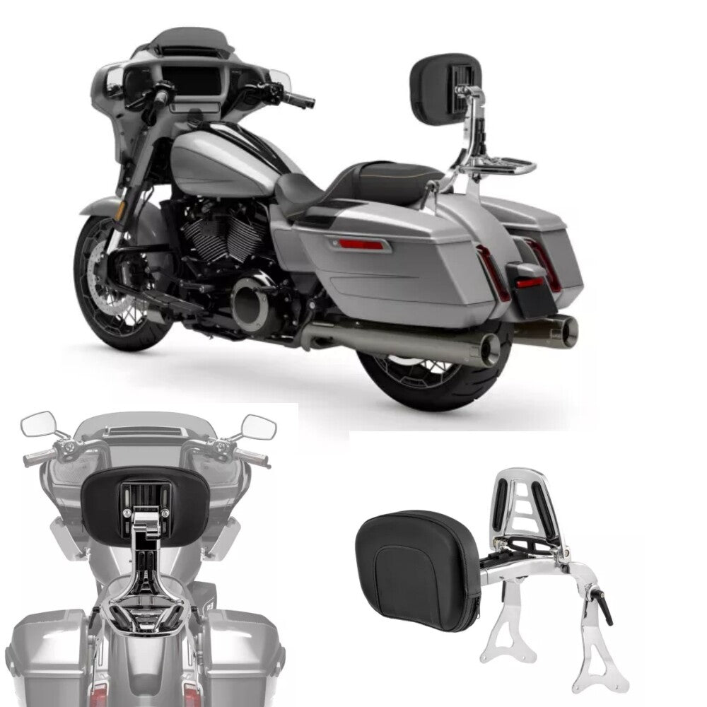 Adjustable backrest Sissy bar luggage rack for Harley Road Glide FLTRX 2015-2024 n