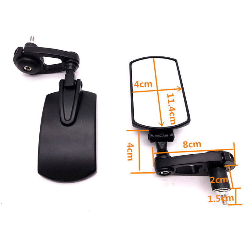 2pcs 22mm Universal Aluminum Square Rearview Side Mirrors for Motorcycles n
