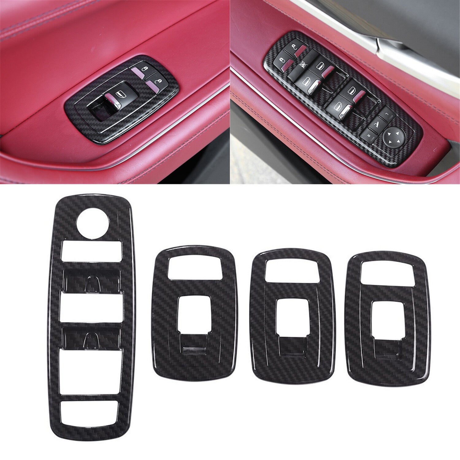 for Maserati Ghibli for Levante 2016 -2021 Door Window Lift Switch Button Cover Trim