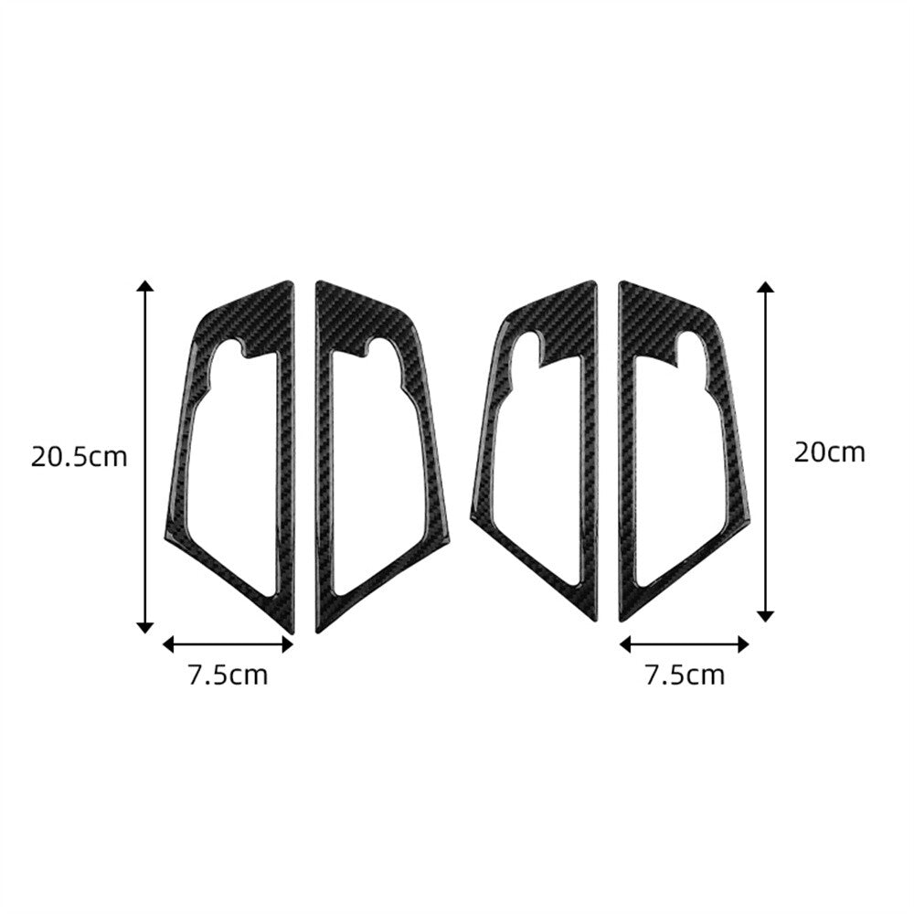 4¡ÁCarbon Fiber Interior Door Handle Bowl Panel Trim Kit for BMW X3 E83 2004-2010