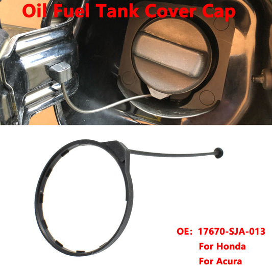 1X Car Oil Fuel Cap Tank Cover Line Ring Petrol Diesel for Honda for Civic CRV Black Q