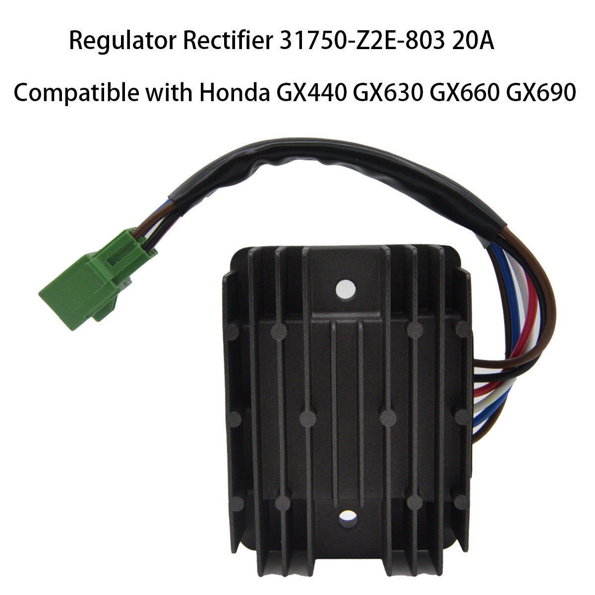Regulator/rectifier 31750-Z2E-803 compatible with for Honda GX440, GX630, and GX660. Q