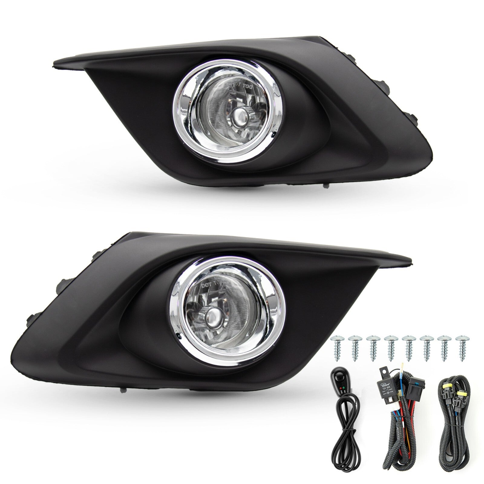 Fog Light Driving Light Fits 2014 - 2016 for Mazda 3 with H11 12V 55W Halogen Bulb - v