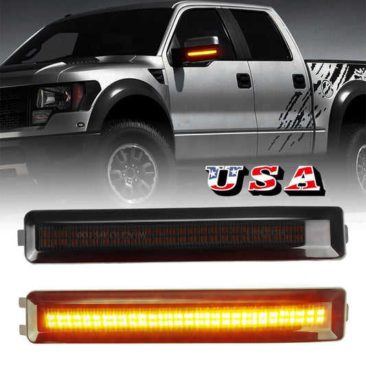 2x LED Side Mirror Turn Signal Light for Ford F-150 F150 09-14 Sequential