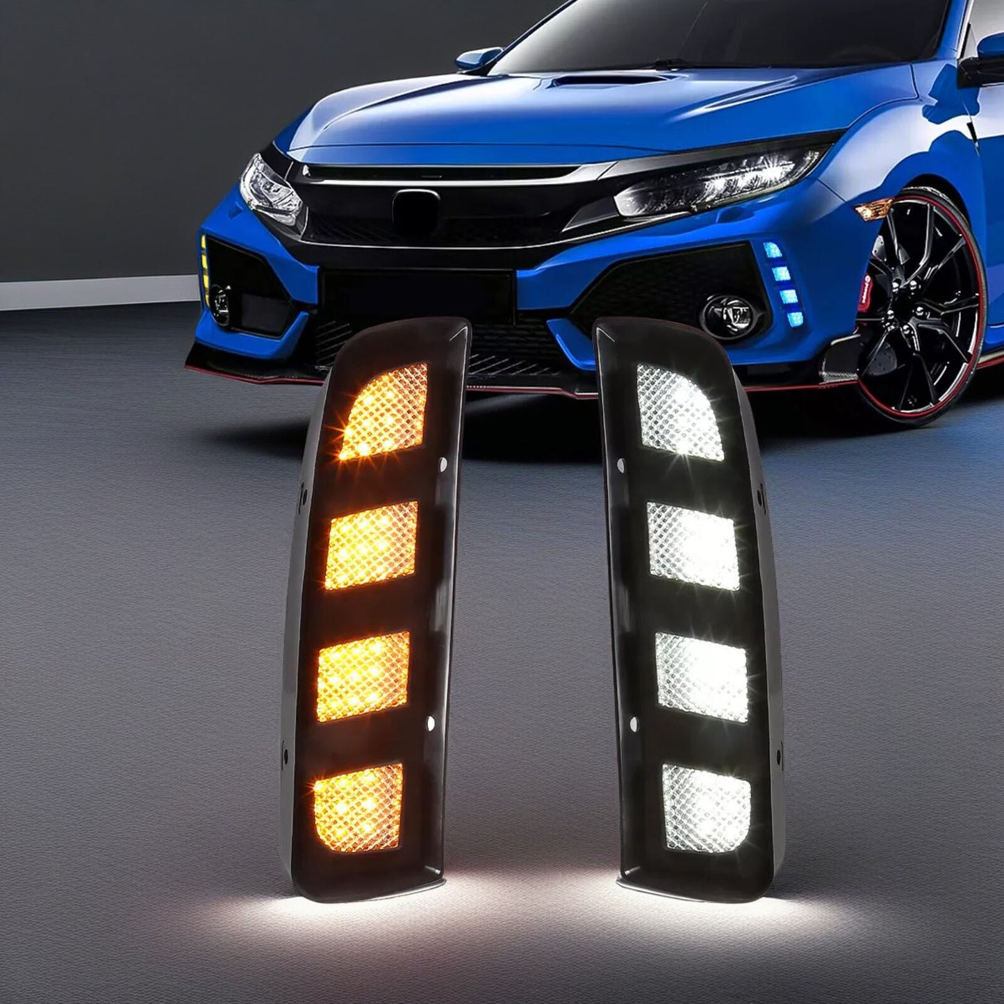for Honda for Civic Type R 2017-21 LED Daytime Running Light Dynamic Turn DRL