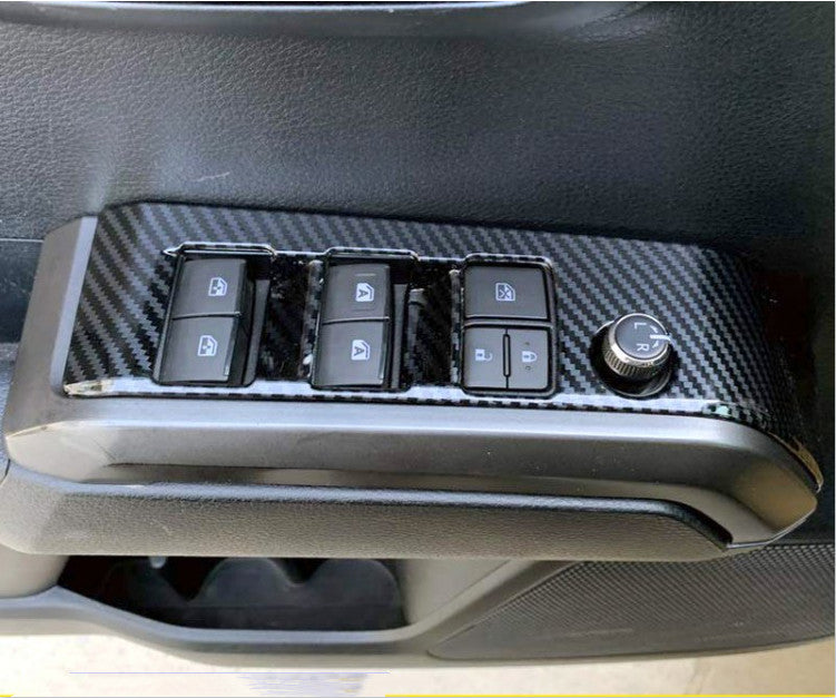 For Tacoma 2016-2023 Carbon Fiber Inner Window Switch Panel Cover Trim v