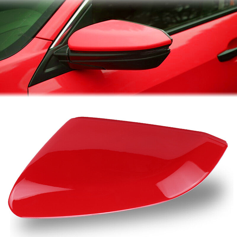 Left Driver Side for HONDA for CIVIC 2016-2021 Red Side Mirror Cap Cover Replacement