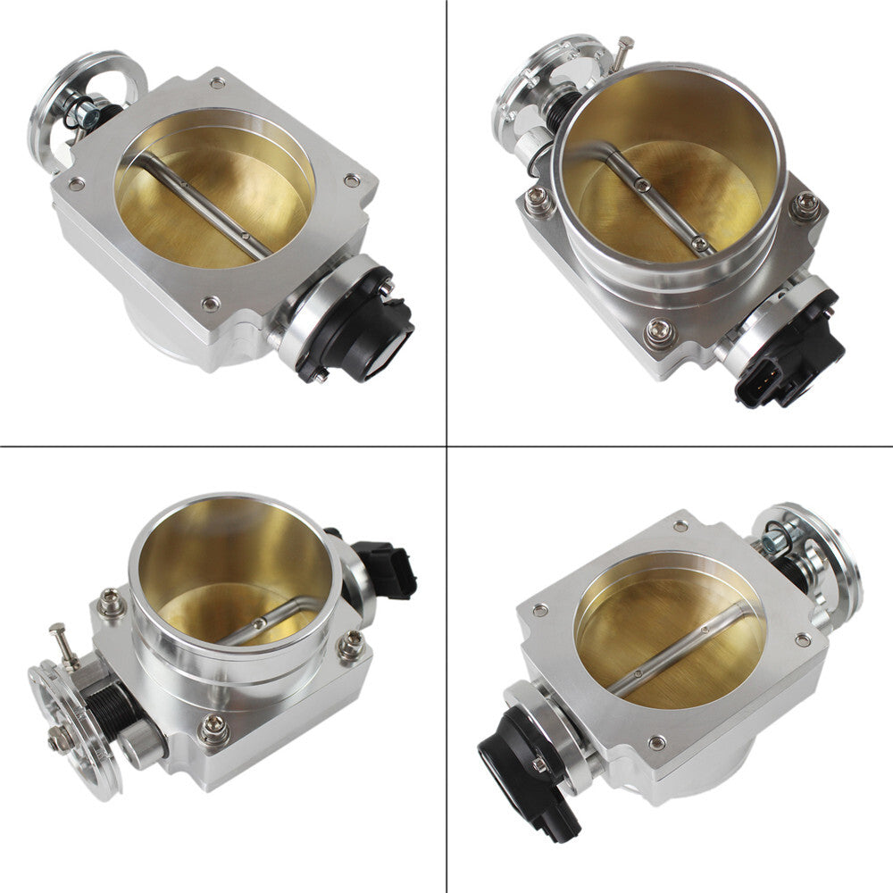 Reverse Throttle Body With TPS Sensor 90mm Fit for Toyota Supra 1JZ / 2JZ Silver