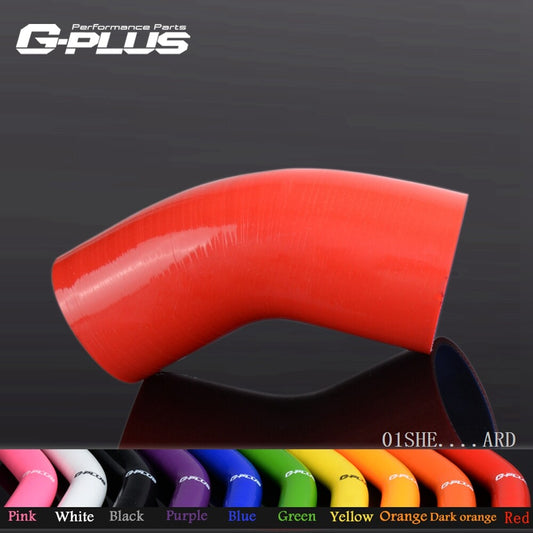 new silicone 45-degree elbow reducer tube, red flexible hose, suitable for 83mm-102mm.