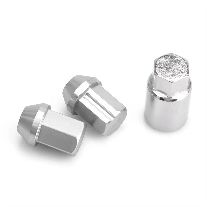M12x1.5 16Pcs 35mm Close End Lug Nuts + 4Pcs Anti Theft Wheel Lock Nut Aluminum Q