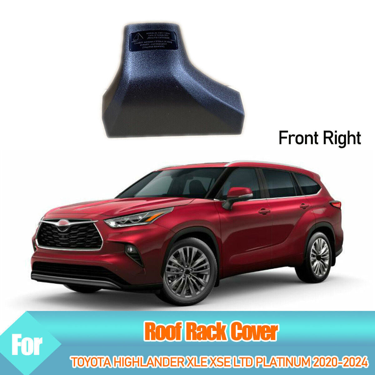 2020-2024 Roof Rack Cover Front Right for Toyota Highlander Xle Xse Ltd Platinum Q