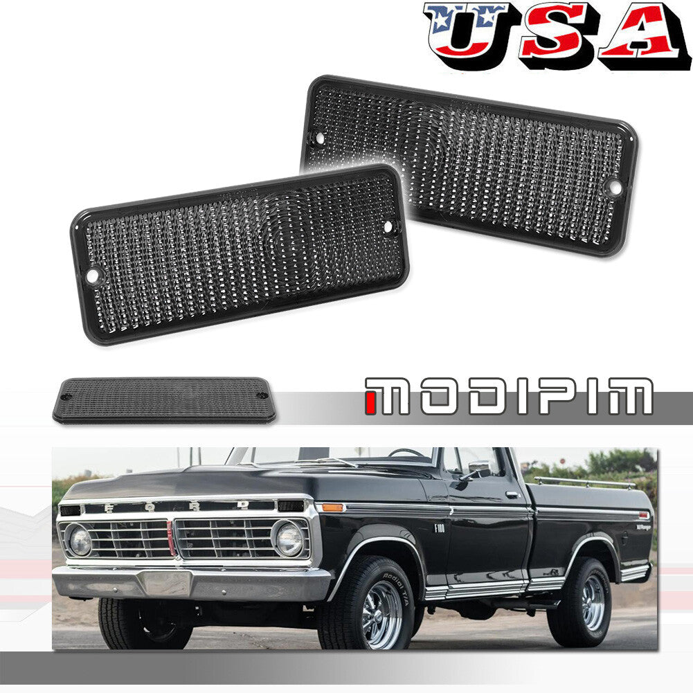 Suitable for 74 75 76 77 F-100 F100 front grill bumper turn signal lens smoke- v