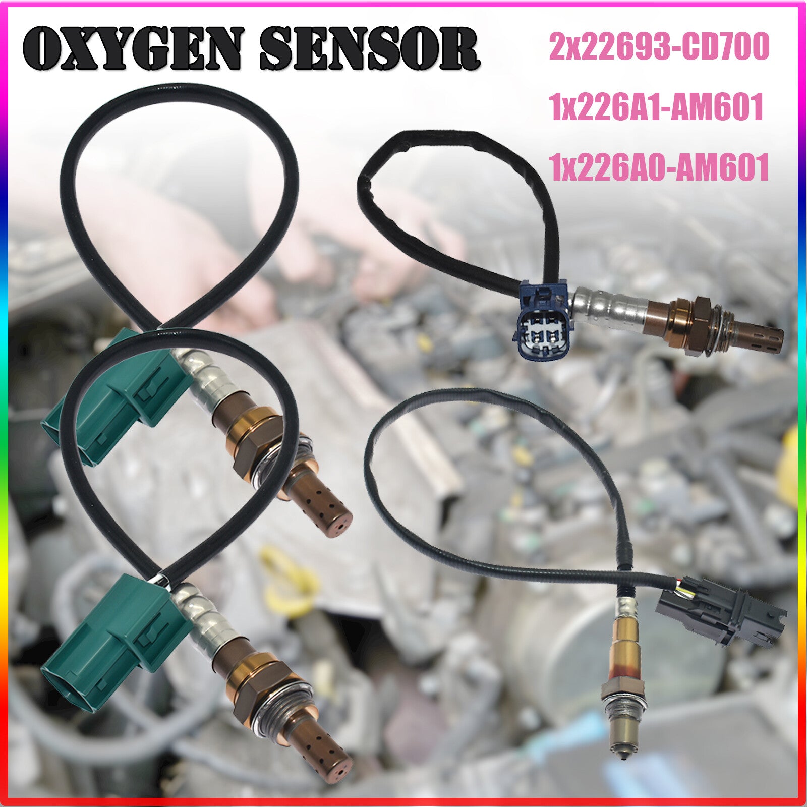4x Oxygen O2 Sensor UpDownsteam for 2005-2006 for Nissan 350Z for Infiniti G35 FX35