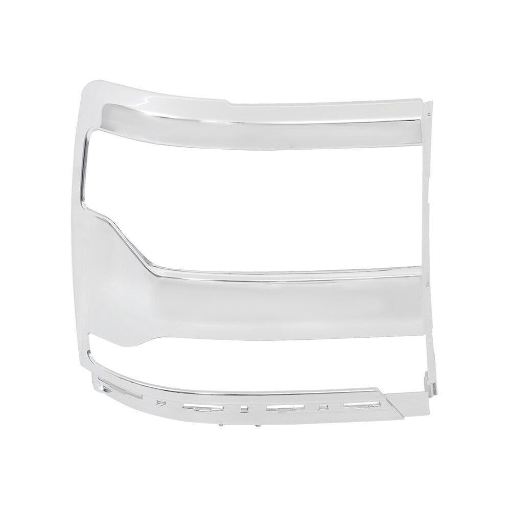 Headlight projector trim bezel protective cover, right grip chrome, suitable for 16-18 Silverado 1500- n
