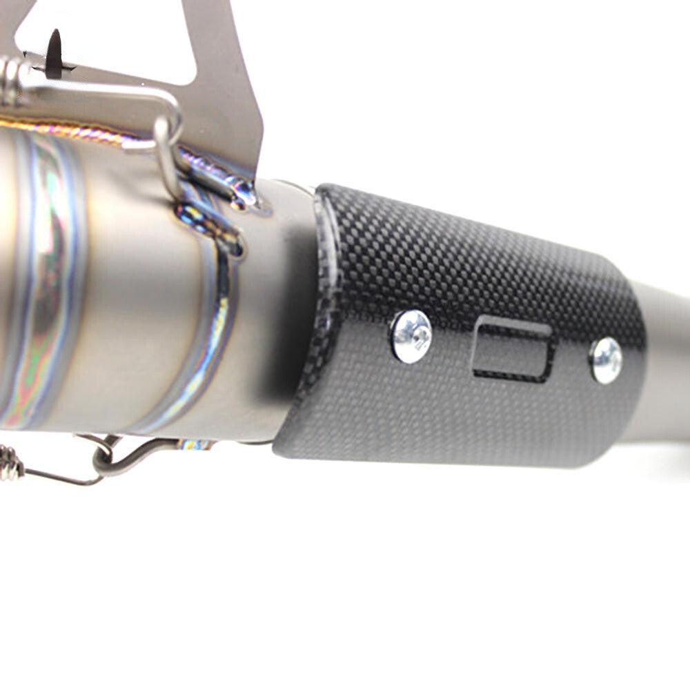 Universal Heat Shield Cover Tip Motorcycle Carbon Fiber Exhaust Pipe Protection Q