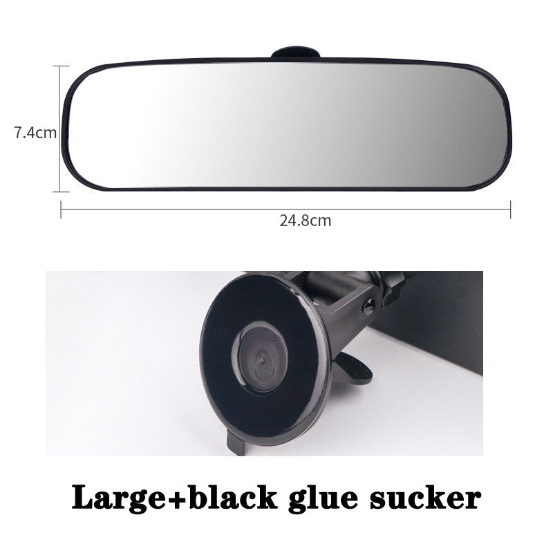 Wide suction cup adjustable rearview mirror for car interiors - Suitable for various vehicles n