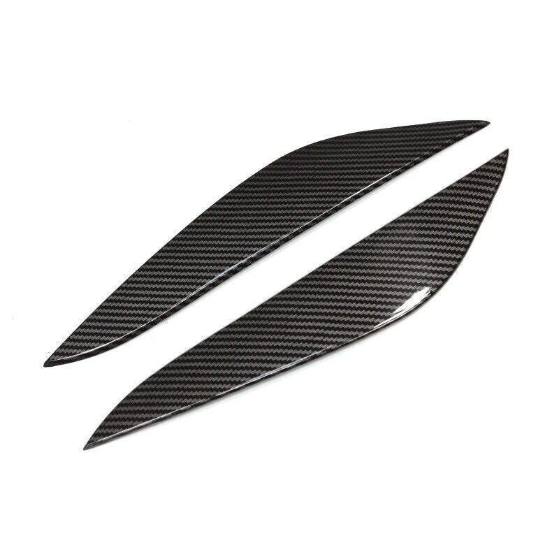 ABS Carbon Front Headlight Lamp Eyebrow Strip Trim For Model 3 2017-2023 n