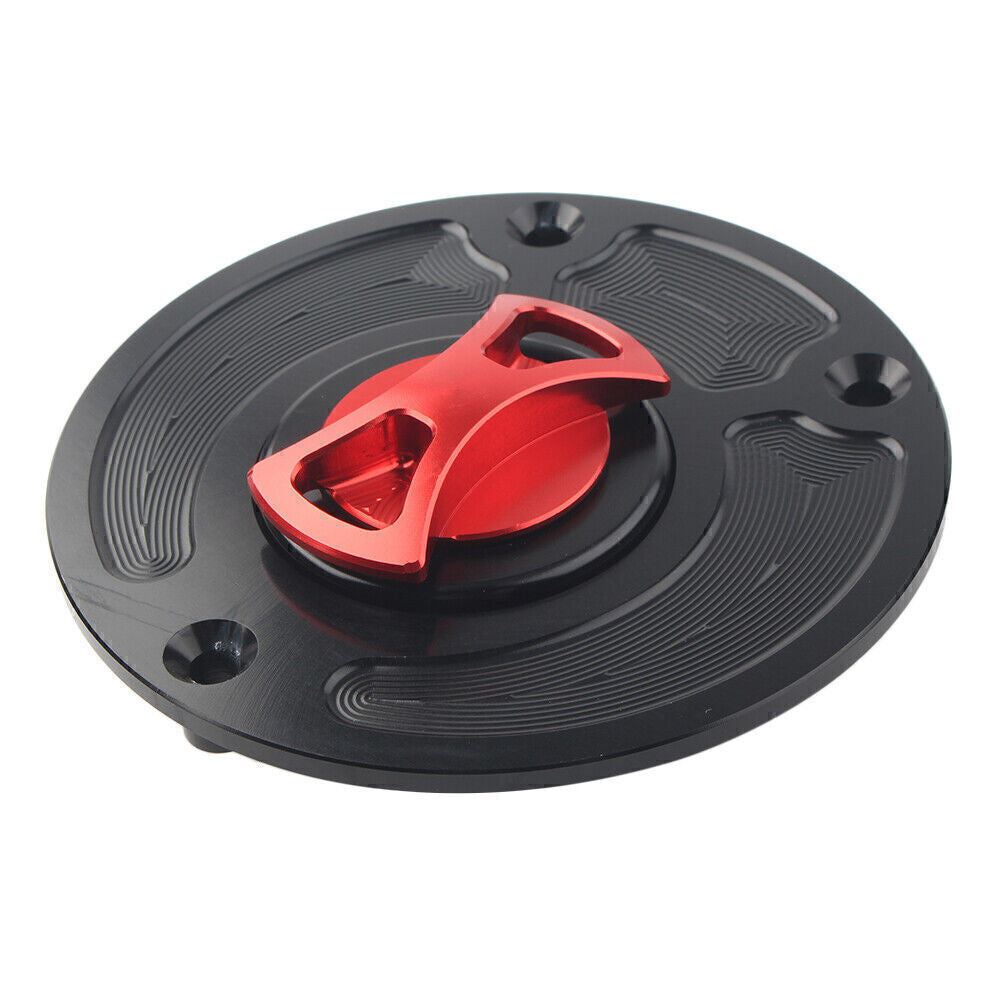 Fit for Kawasaki ZX10R ZX9R Red 1x Motorbike Fuel Gas Tank Cap Cover Keyless Q