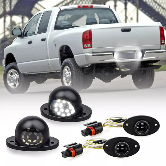 For 1994-2001 for Dodge for Ram 1500 Rear LED License Plate Tags Light With Wire Harness Q