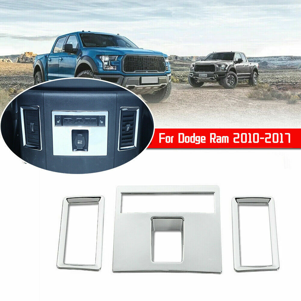 Chrome Rear Air Condition Vent Outlet Panel Cover Trim for Dodge for Ram 1500 10-17