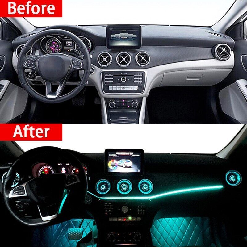 for Mercedes-Benz A B CLA GLA Class W117 12 Color LED Air Condition Turbine Vent