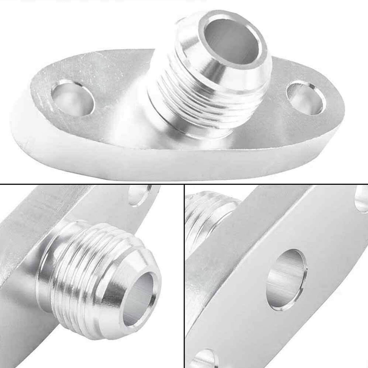 AN10 Turbo Oil Return Drain Aluminum Flange Adapter Kit for GT28 GT30 GT35 T25