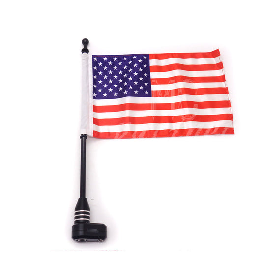 American Flag Luggage Rack Vertical Black Pole for Honda GoldWing GL1800 01-11 Q