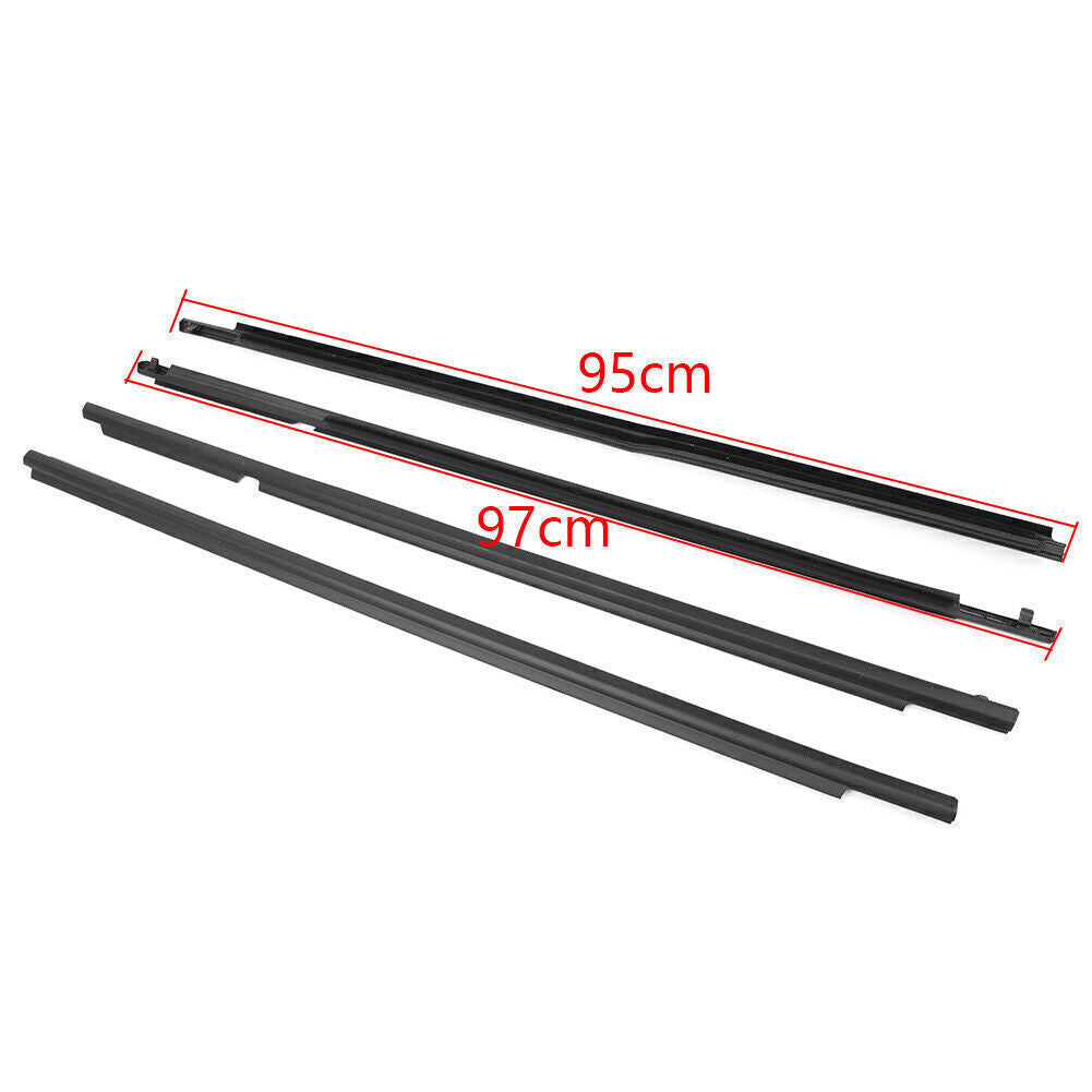 4X Outside Window Seal Door Belt Weatherstrip For 2009-2012 10 for Toyota for Corolla