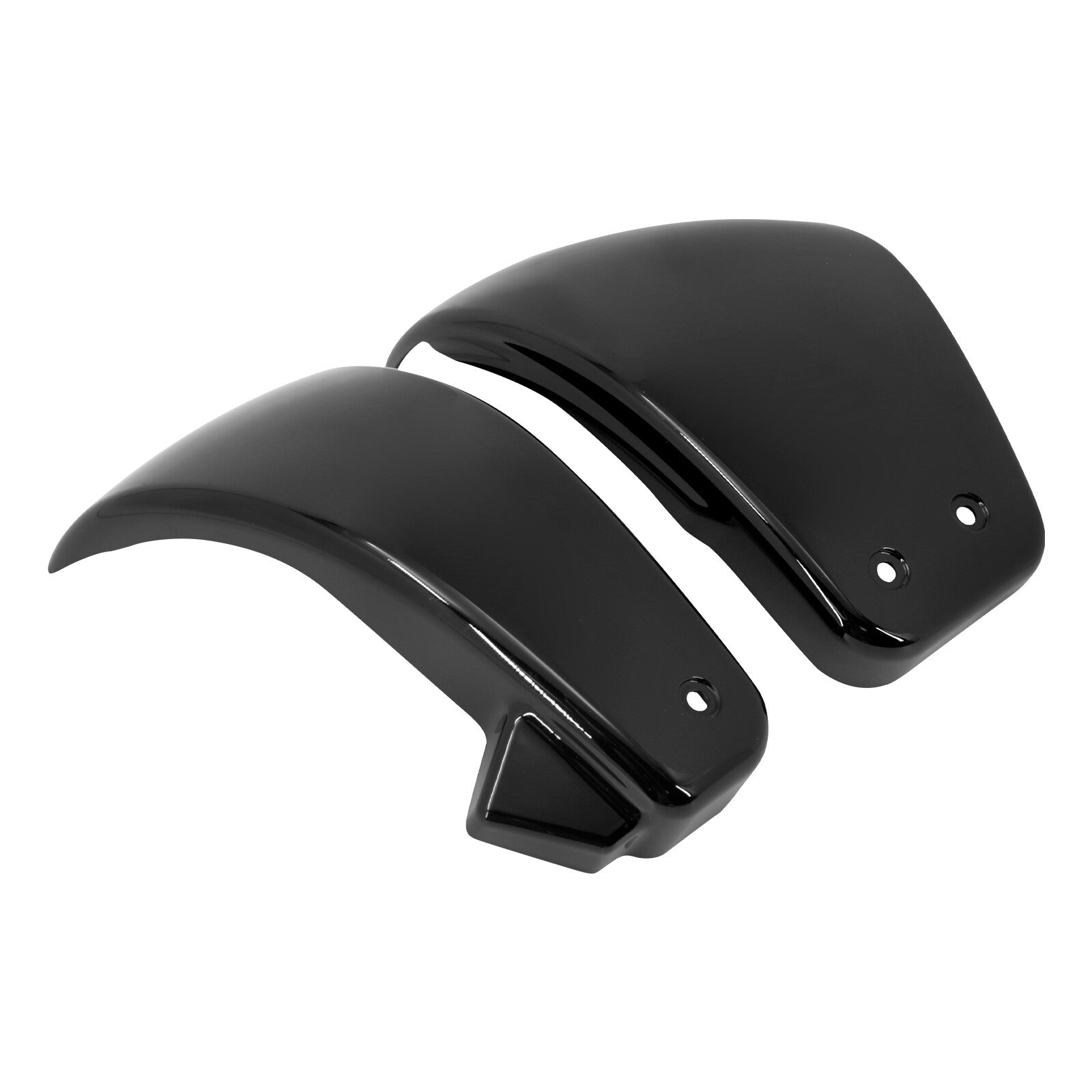 2x Gloss Black Battery Fairing Side Cover Fits for Harley Softail Street Fat Bob