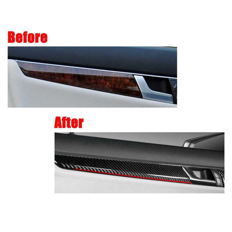 Carbon fiber interior door panel cover decorative sticker for W204 2007-2013 n