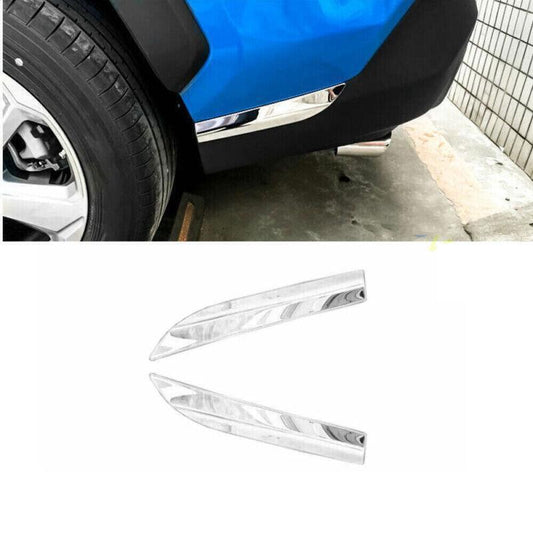 for Toyota RAV4 19-2023 Chrome Rear Bumper Lip Spoiler Protector Sill Trim 2PCS