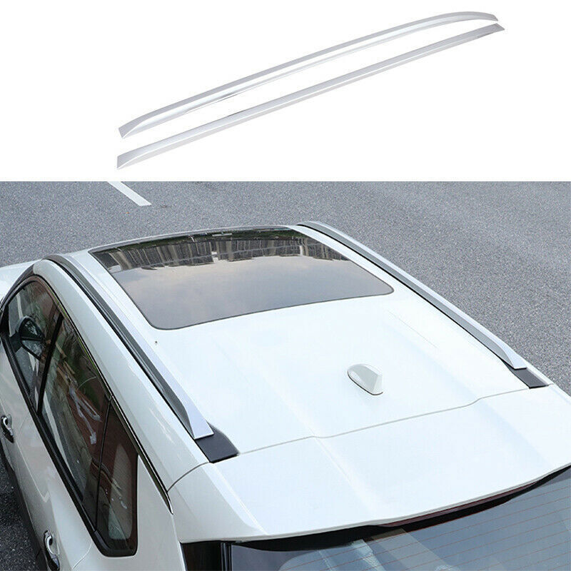 for Nissan Rogue 2021-2023 Aluminum Silver Roof Rack Side Rails Luggage Trim Kit