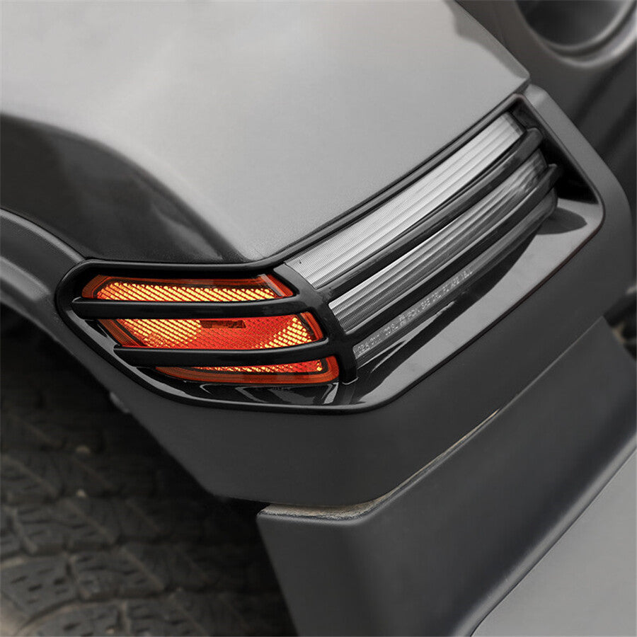 Car Black-Front Wheel Eyebrow Lamp Cover Trim for Jeep for Wrangler JL,JT 2018-2022