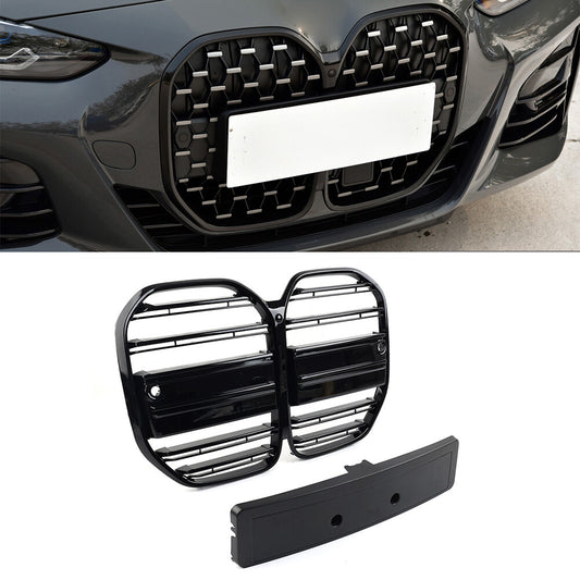 Double Line Front Bumper Center Kidney Grille Fit for BMW 4 Series G22 G23 2dr 21-23