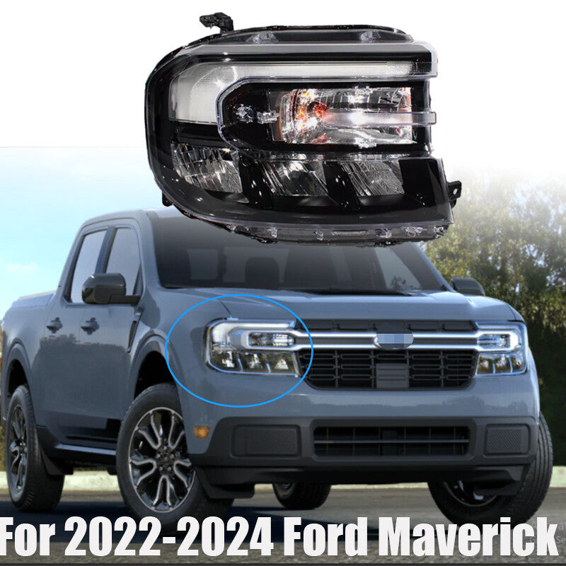 LED Headlight Assembly Black For 2022-2024 Maverick Right Passenger Side n