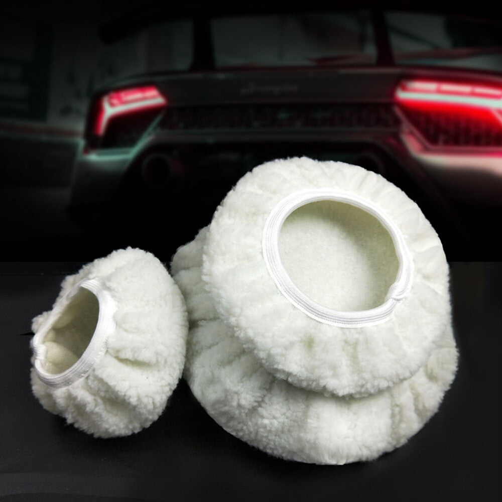 3Pcs Lambs Wool Buffing Polishing Pads Bonnets Sanding On Car Buffer Pad Q
