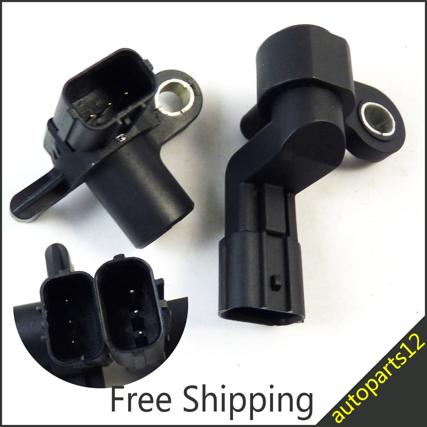 Set of 2 for Honda for Civic 1.7L Camshaft Crankshaft Cam Crank Position Sensor New Q