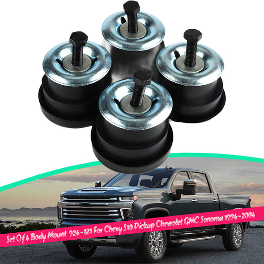 Set Of 4 924-181 Body Mount For 1994-2004 for Chevy S10 Pickup for Chevrolet for GMC Sonoma