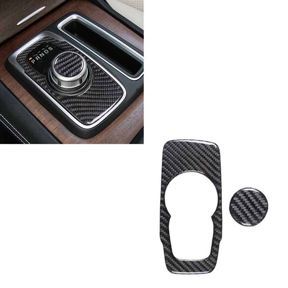 2-Piece Carbon Fiber Internal Gear Shift Cover Trim for Chrysler 300 (2015-22)