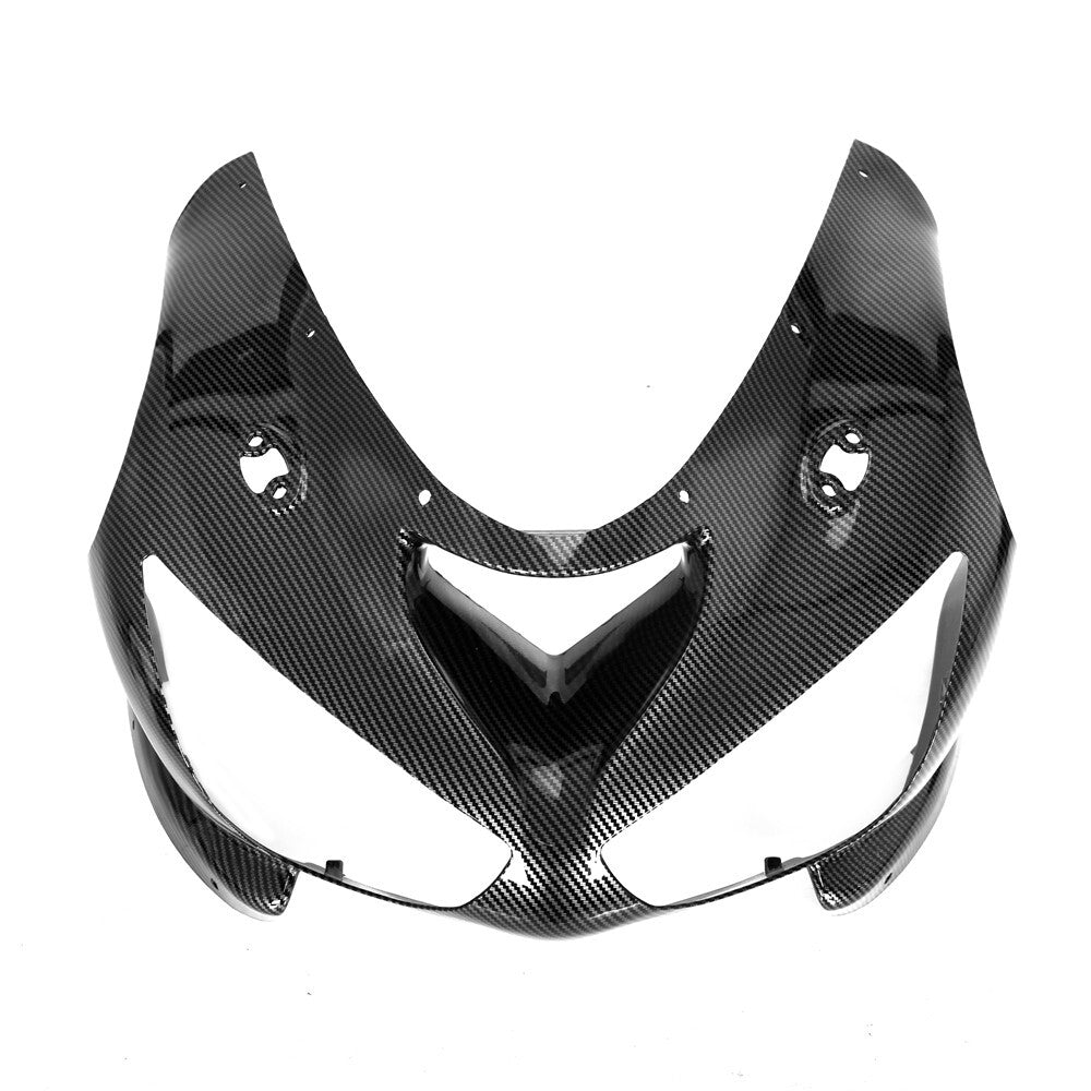 for KAWASAKI ZX6R 2005 2006 Carbon Fiber Front Nose Headlight Cover Fairing