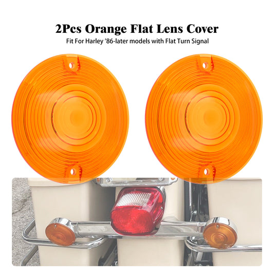 Amber Yellow Turn Signal Light Lens Cover for Harley Touring Electra Glide 86-23 Q