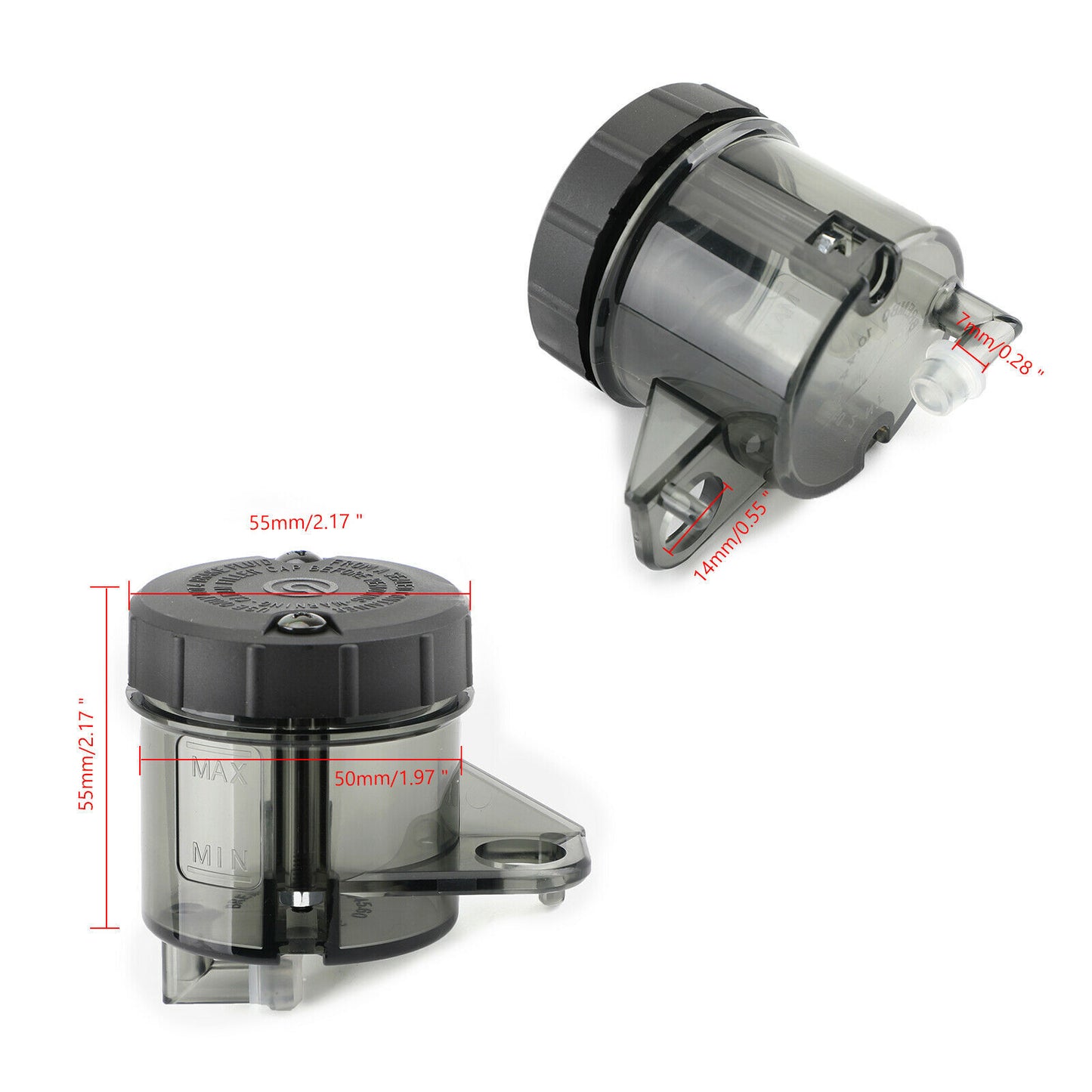Motorcycle Front Brake Fluid Container - Main Brake Cylinder Oil Cup Black Q