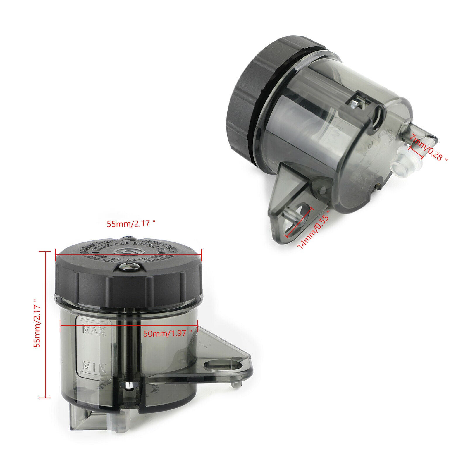 Motorcycle Front Brake Fluid Container - Main Brake Cylinder Oil Cup Black Q