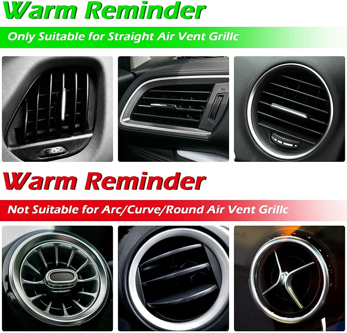10pcs Golden Car Interior Air Conditioner Outlet Decoration Cover Accessories