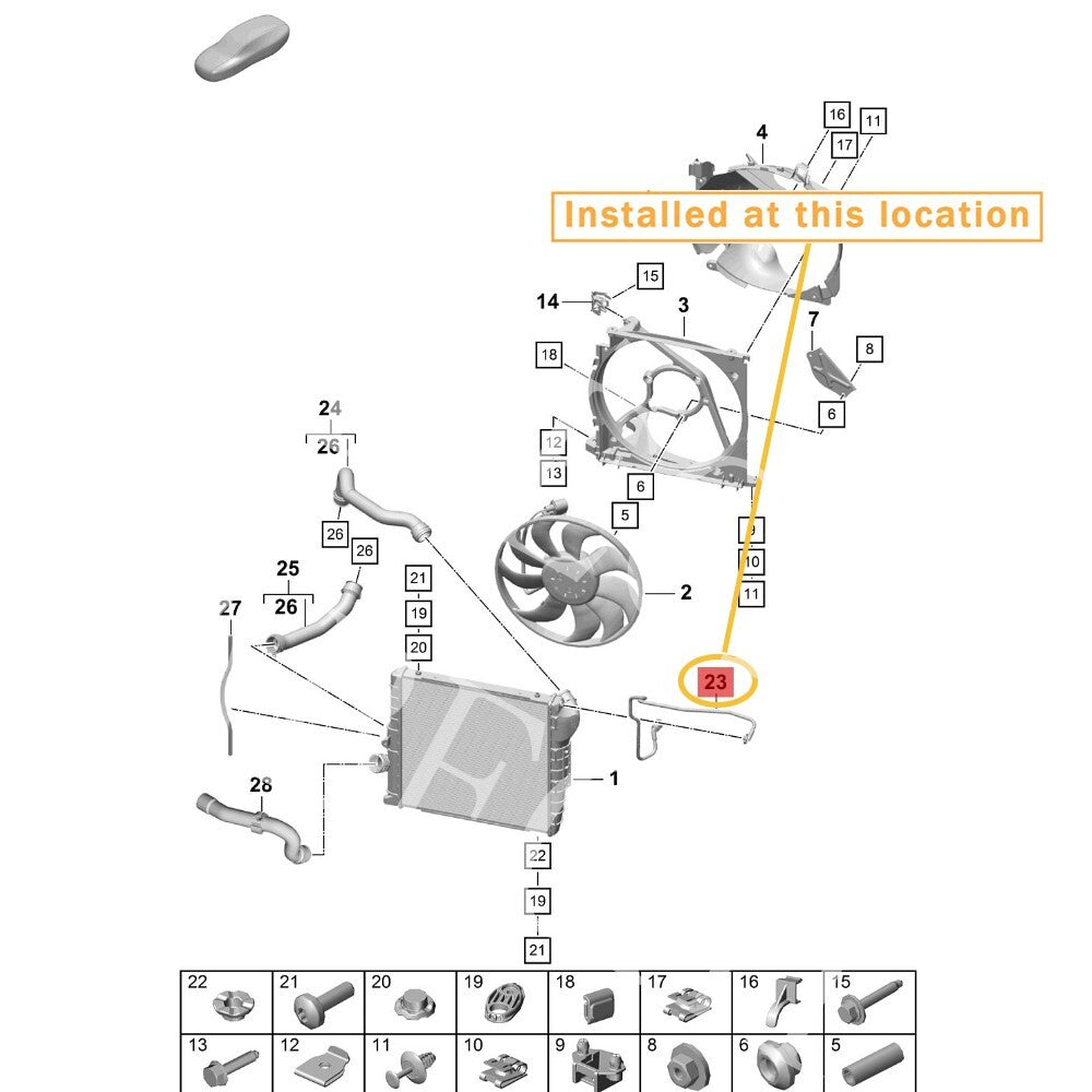 Equipment Manufacturer ( ): 9P1121466- Coolant Overflow Pants for Porsche 718 982