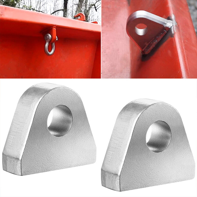 2-Piece Welded Shackles/Suspension Bases, 1-Inch Thick Steel, Suitable for Off-Road Truck Bumpers