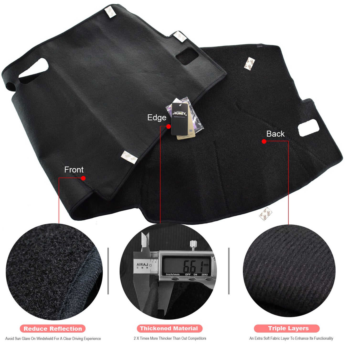 for Toyota for Corolla 2007-2012 2011 Dashboard Cover Dash Mat Dashmat Pad Protector Q