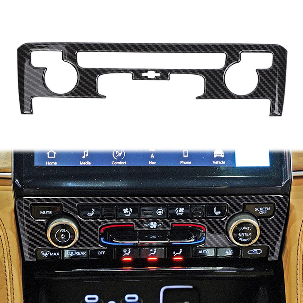 Air Conditioning Control Panel Cover for Jeep Grand Cherokee 21-2024 Carbon ABS