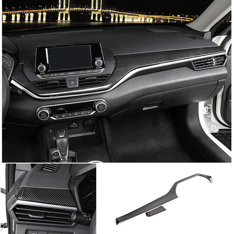 ABS Carbon Center Console Dash Strip Trim 2X For Altima Teana 2019-2023 n