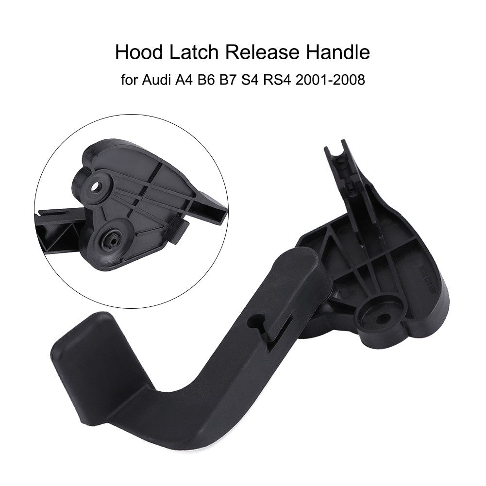 8E1 823 533 Car Hood Release Lever Latch Handle ABS Plastic Classic Black For Q